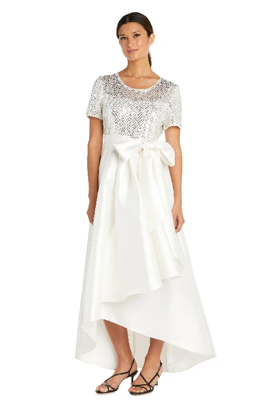 R&M Richards 9162 High Low Short Sleeve Formal Gown