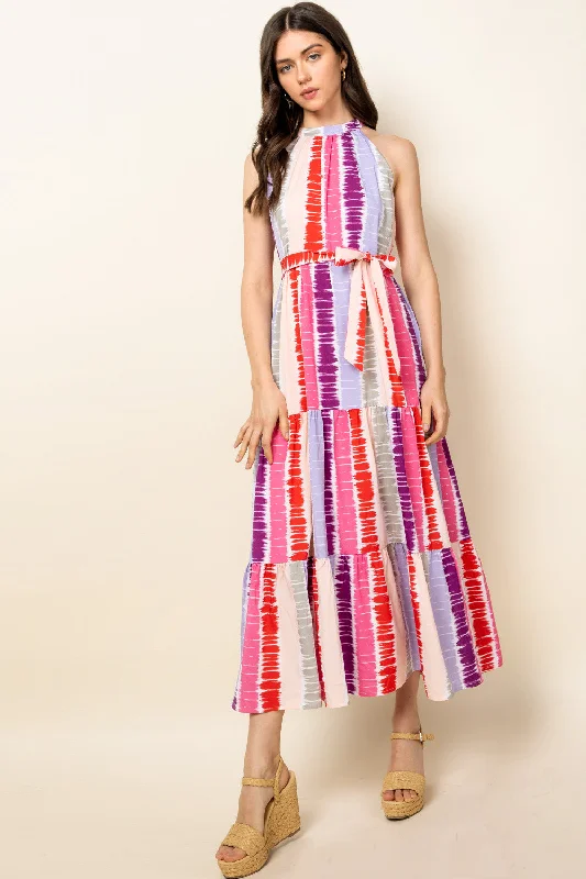 Tie Dye Tiered Maxi Dress