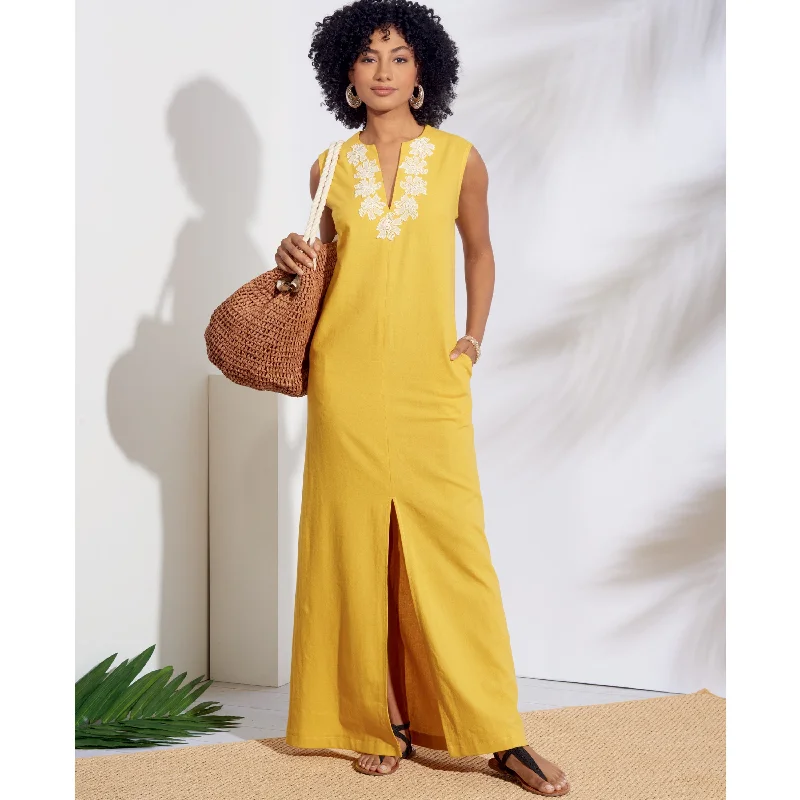 Simplicity Pattern 8912 slip-on maxi or short dresses