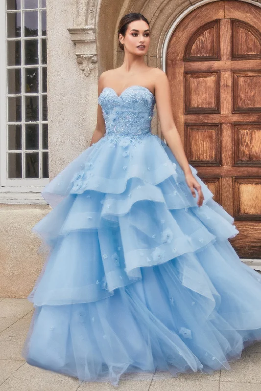 Andrea & Leo A1220 Strapless Long A-Line Prom Gown