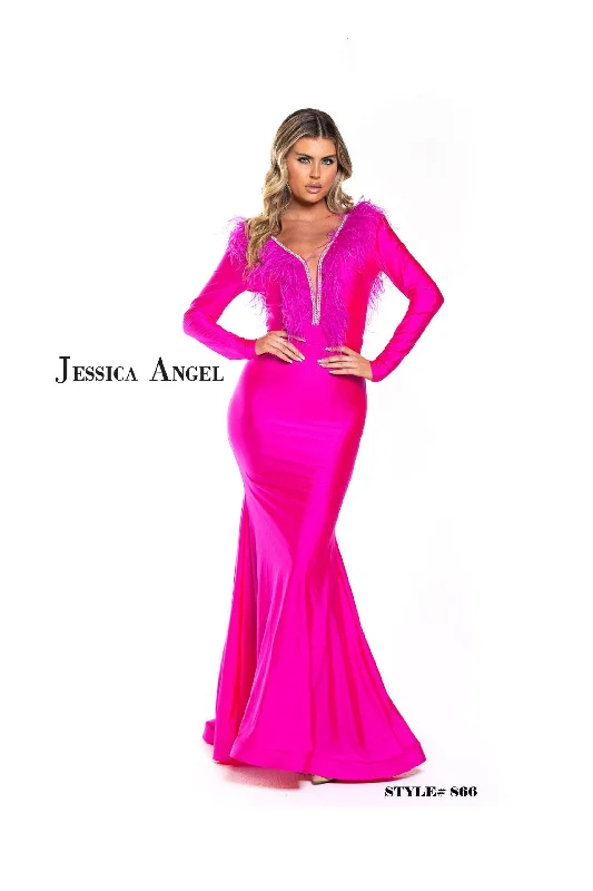 Jessica Angel Long Sleeve Fitted Formal Dress 866