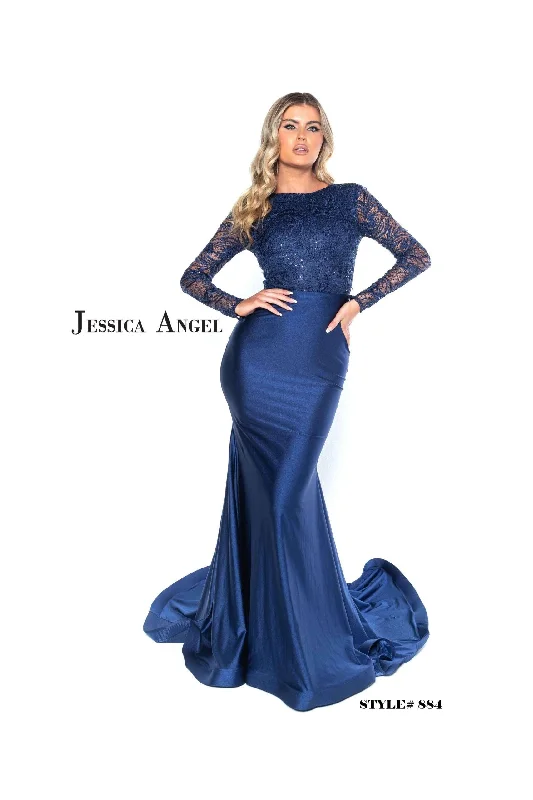 Jessica Angel Long Sleeve Fitted Formal Dress 884