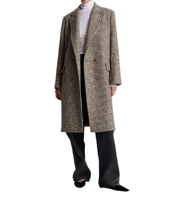 Tanner Coat In Cream/brown