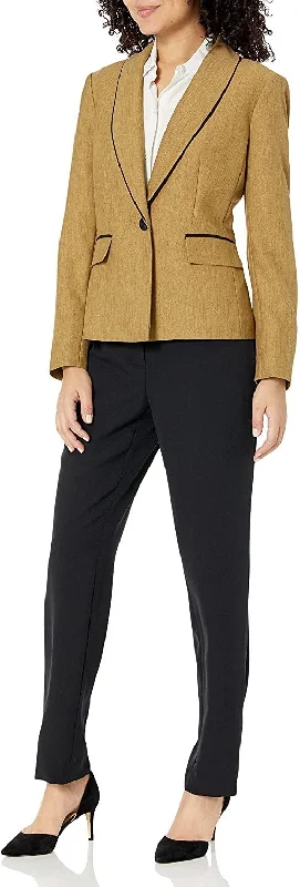 Le Suit Formal Collar Long Sleeve 2 Piece Pant Suit