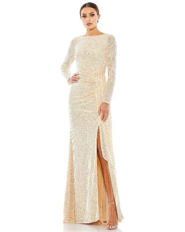 Mac Duggal 26715 Long Sleeve Formal Sequin Dress