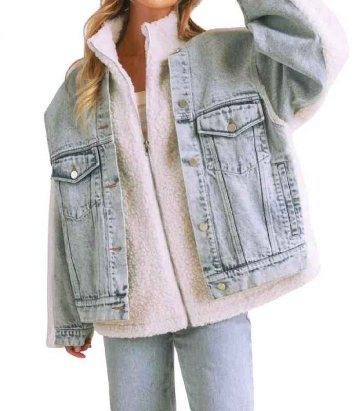 Oversized Utility Jacket In Denim