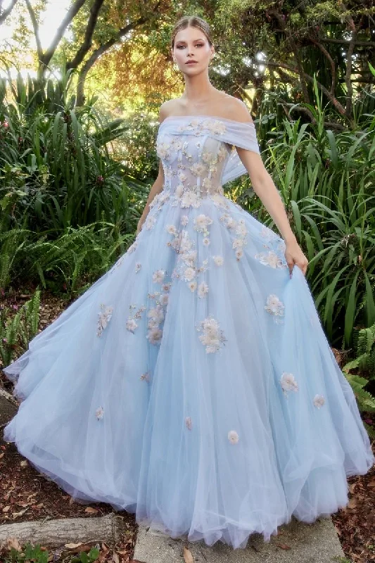 Andrea & Leo A1048 Long Off Shoulder Prom Ball Gown