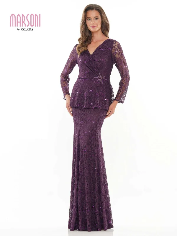 Eggplant 26 Marsoni Long Mother of the Bride Lace Dress 306 Sale