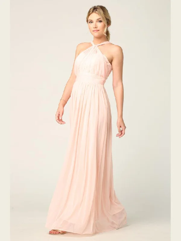 Halter Long Bridesmaids Dress