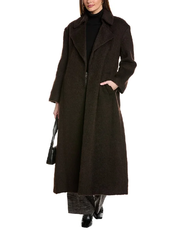 Kenneth Cole Wool-Blend Trench Coat