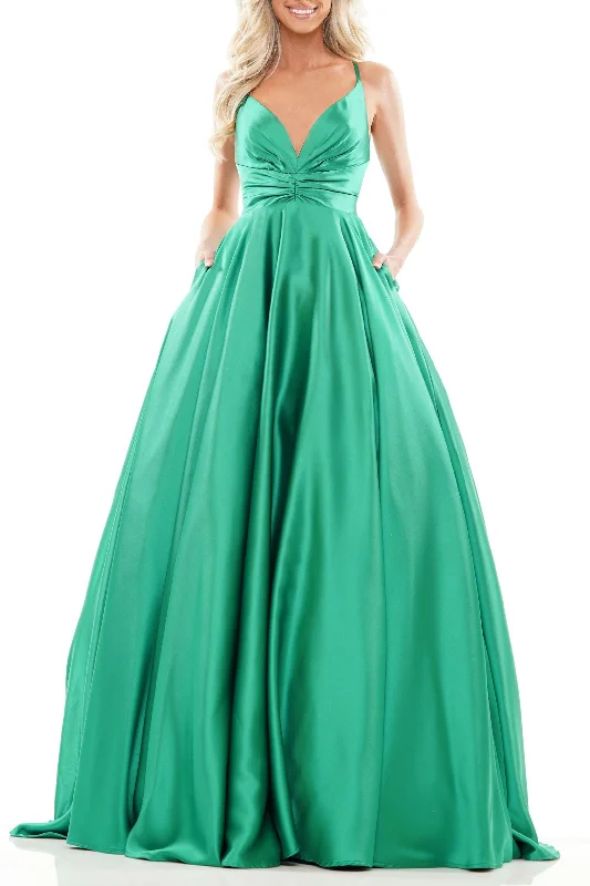 Colors G1089 Prom Long Formal Satin Dress