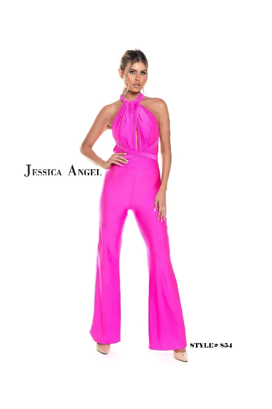 Jessica Angel Long Halter Formal Jumpsuit 854