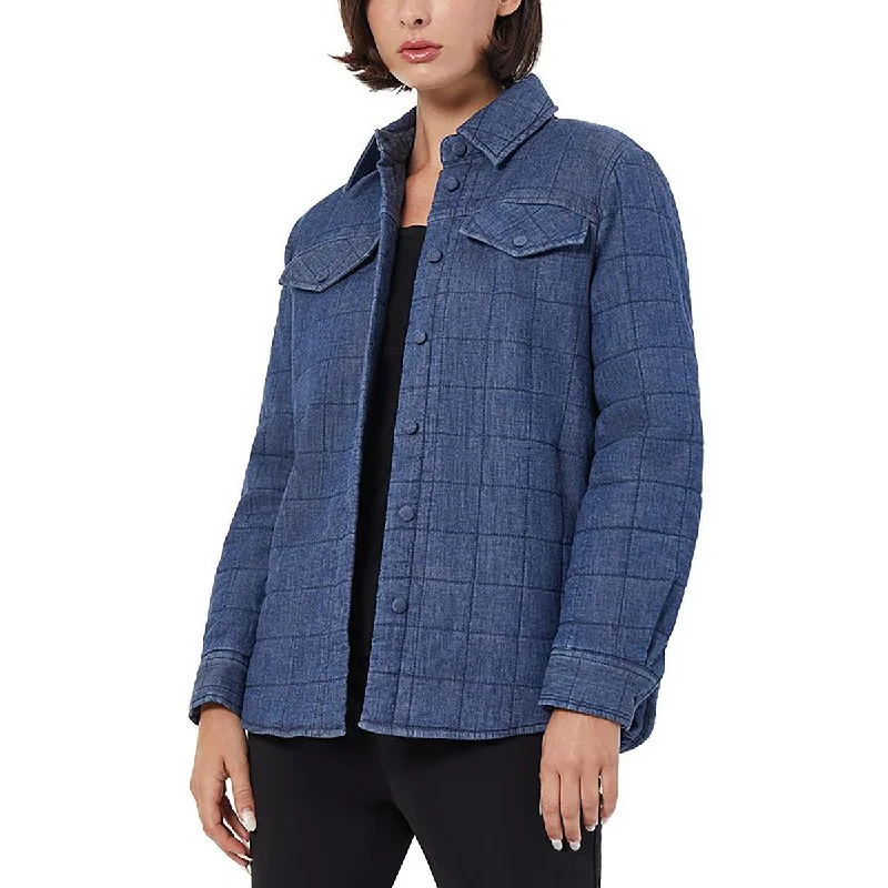 Womens Quilted Collared Puffer Jacket