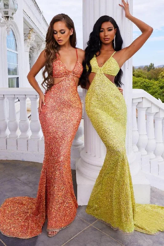 Portia and Scarlett PS22442C Long Spaghetti Strap Prom Gown