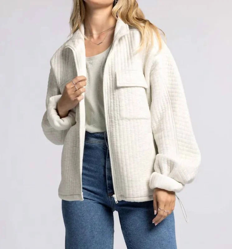 Zia Jacket In Ivory Heather