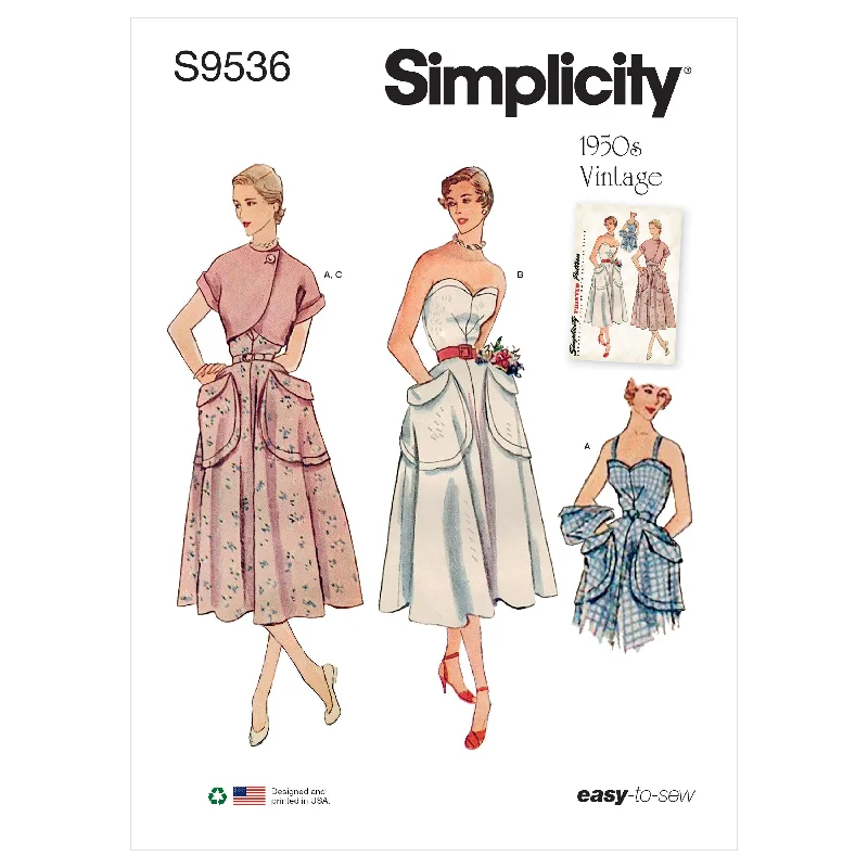 Simplicity 9536 Vintage Sundress and Bolero pattern