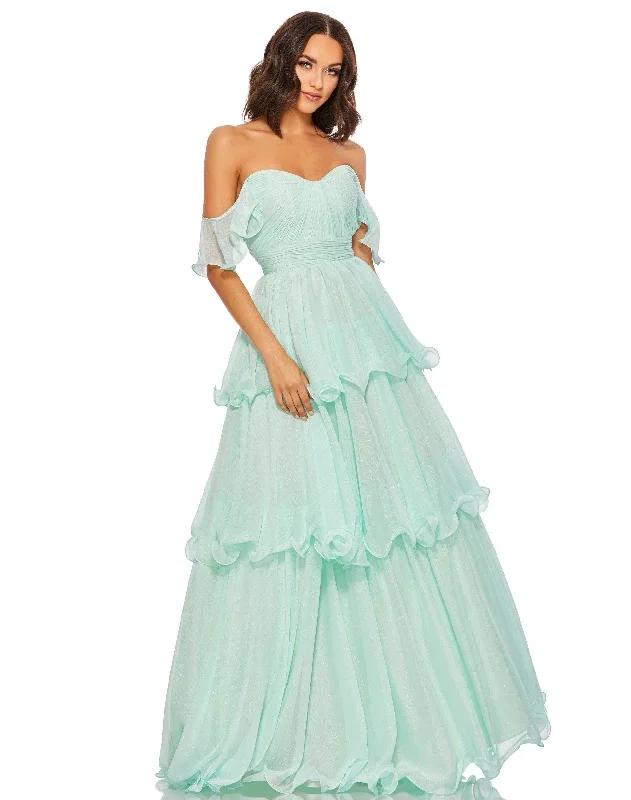 Mac Duggal 49245 Off Shoulder Ruffle Dress