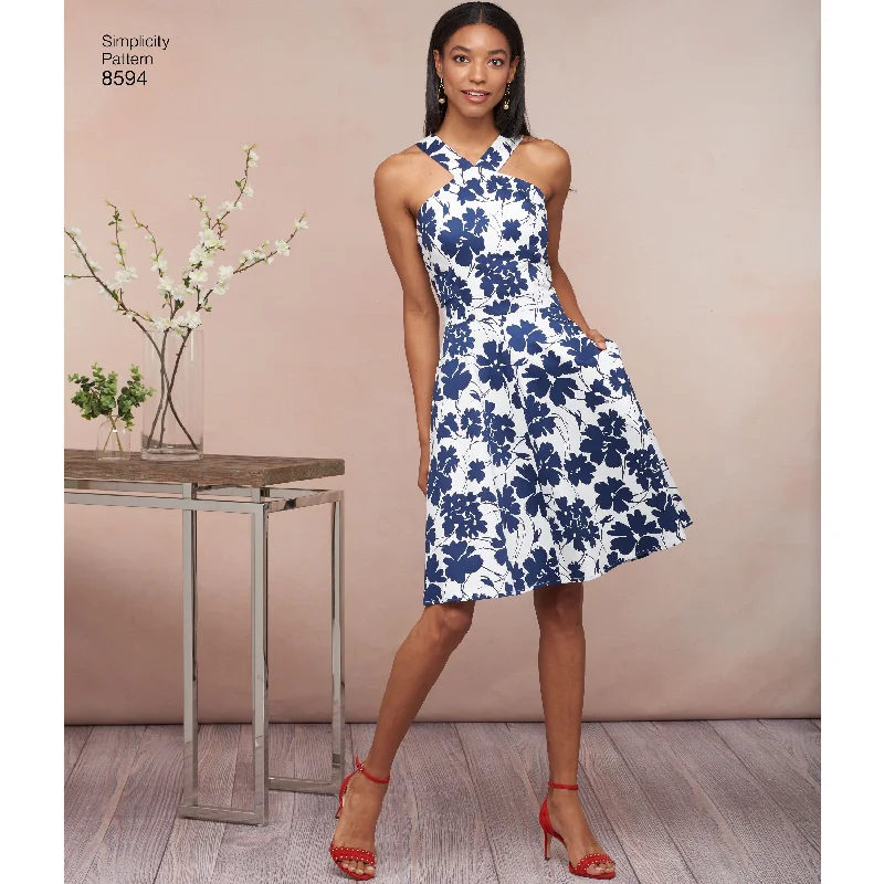 Simplicity Pattern 8594 Women's and Miss petite dresses