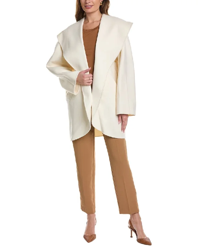 Michael Kors Collection Shawl Clutch Wool Coat