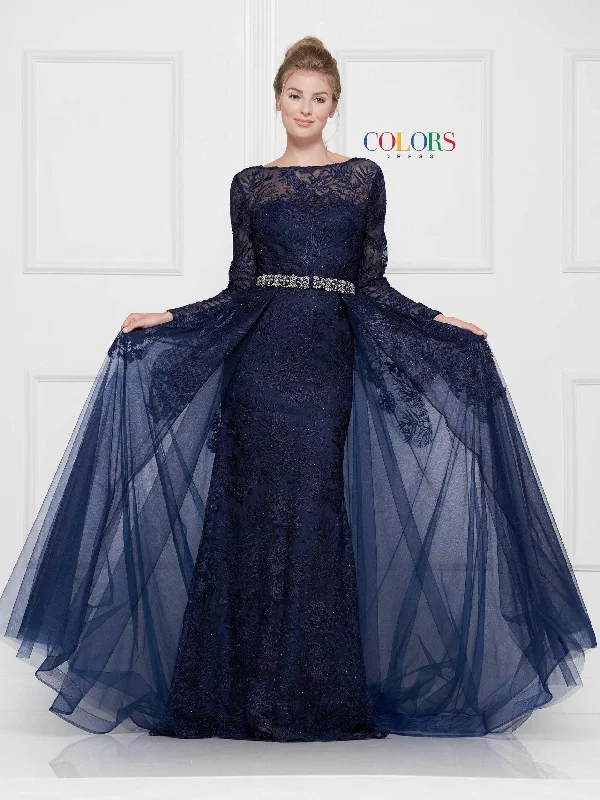 Colors 1830SL Colors Long Sleeve Formal Prom Dress Sale