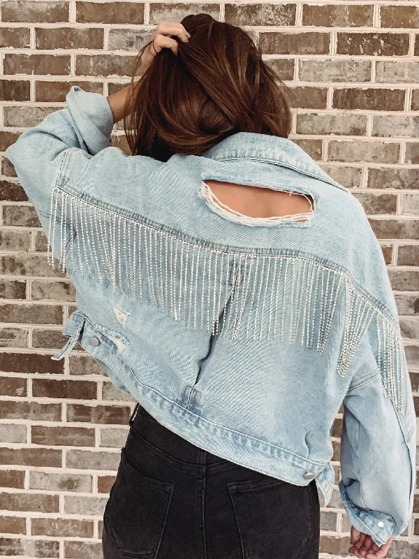 Rhinestone Denim Jacket