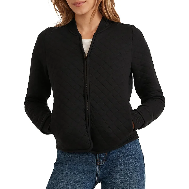 Womens Quilted Long Sleeve Bomber Jacket