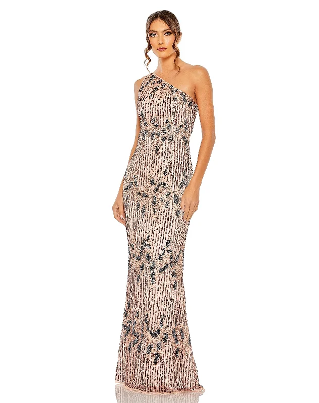 Mac Duggal 5976 Long One Shoulder Embellished Dress