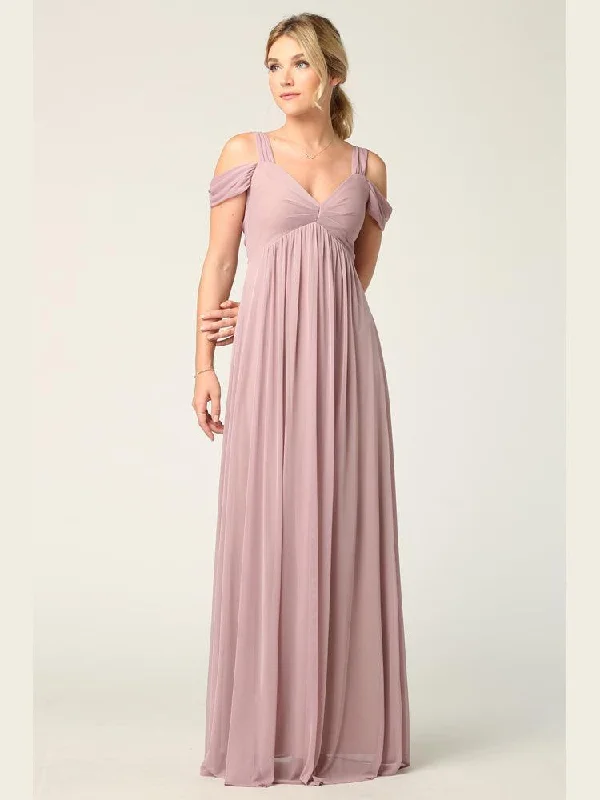 Long Off Shoulder Bridesmaids Dress Sale