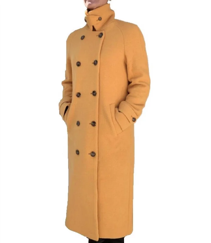 Julia Long Coat In Sonne Gold