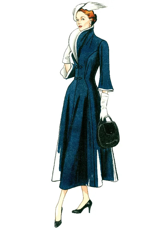 Vogue 1940's Vintage Pattern 1738 Wide-Collar, Fit-and-Flare Dress