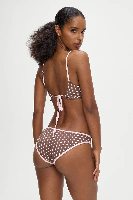 Catalina Full Coverage Bikini Bottom - Cocoa Dot