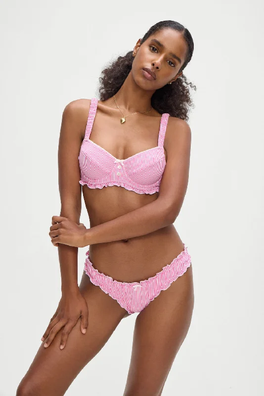 Jane Underwire Bikini Top - Pink Stripe